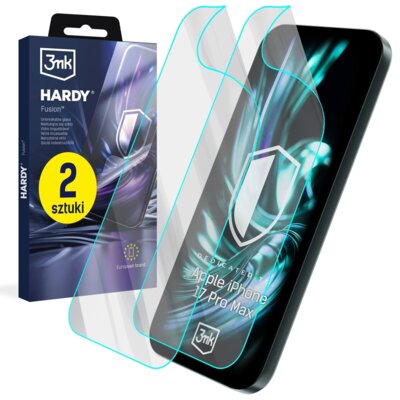 Szkło hybrydowe 3MK Hardy Fusion do Apple iPhone 17 Pro Max (2 szt.)