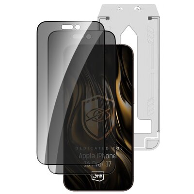 Szkło prywatyzujące 3MK Hardy Privzone do Apple iPhone 16 Pro/17 (2 szt.)