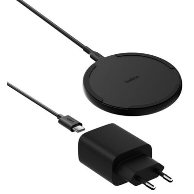 Ładowarka indukcyjna BELKIN BoostCharge Qi 15W Czarny + Zasilacz 20W