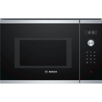 Kuchenka mikrofalowa BOSCH BEL554MS0 SERIA 6 900W średnica 31.5 cm pojemność 25L Autopilot 8 Czarny + inox