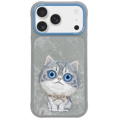 Etui NIMMY Big Eyed Pet 2.0 Cat do Apple iPhone 17 Pro Szary