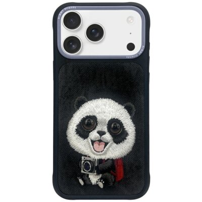 Etui NIMMY Big Eyed Pet 2.0 Panda do Apple iPhone 17 Pro Czarny
