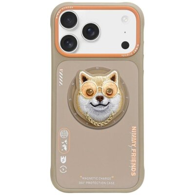 Etui NIMMY Glasses Cool Dog MagSafe do Apple iPhone 17 Pro Beżowy