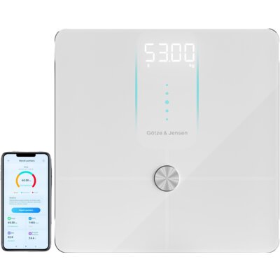 Waga łazienkowa GÖTZE & JENSEN BS906W Analizator BT Biały