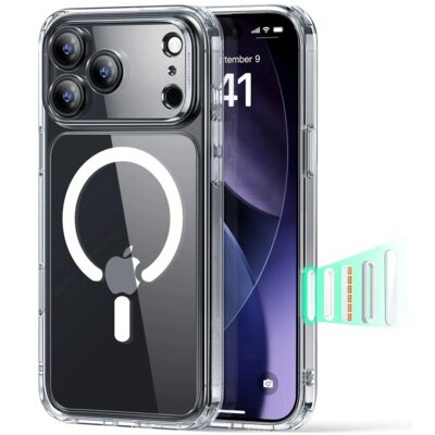 Etui ESR Classic Hybryd MagSafe + Tempered Glass do Apple iPhone 17 Pro Przezroczysty