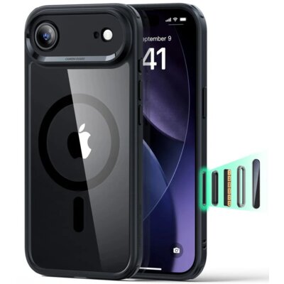 Etui ESR Classic Hybryd MagSafe + Tempered Glass do Apple iPhone Air Przezroczysto-czarny