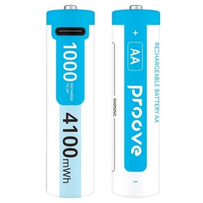 Akumulatorki AA 2700 mAh USB-C PROOVE (2 szt.)