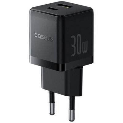 Ładowarka sieciowa BASEUS Palm 30W Czarny ładowarka sieciowa USB UBS-C