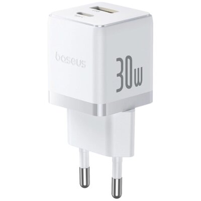 Ładowarka sieciowa BASEUS Palm 30W PD QC Biały ładowarka do telefonu USB, USB-C