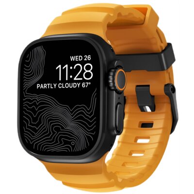 Pasek NOMAD Rocky Point Band do Apple Watch do koperty 42/44/45/46/49mm Żółto-czarny