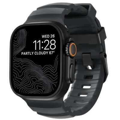 Pasek NOMAD Rocky Point Band do Apple Watch do koperty 42/44/45/46/49mm Grafitowo-czarny