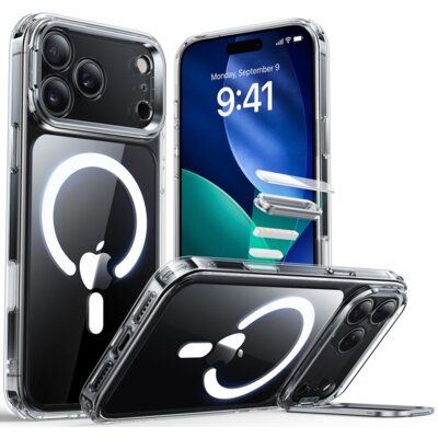 Etui ESR Classic Hybrid Kickstand MagSafe do Apple iPhone 17 Pro Max Przezroczysty