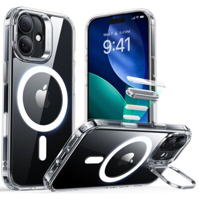 Etui ESR Classic Hybrid Kickstand MagSafe do Apple iPhone 17 Przezroczysty