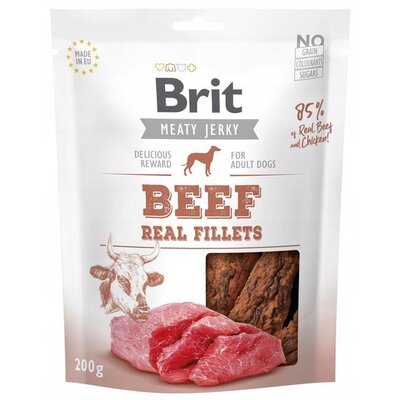 Przysmak dla psa BRIT Beef Real Fillets Wołowina z kurczakiem 24 x 200 g