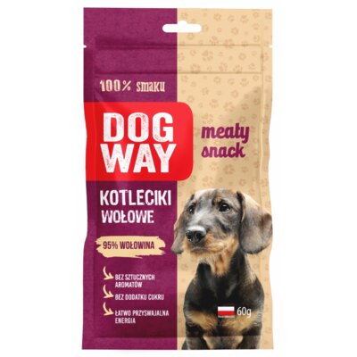Przysmak dla psa DOGWAY Meaty Snack Kotleciki wołowe 42 x 50 g