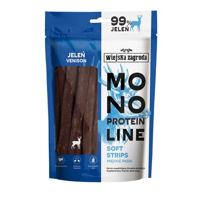 Przysmak dla psa WIEJSKA WIEJSKA ZAGRODA Monoproteinowe miękkie paski Jeleń 45 x 100 g