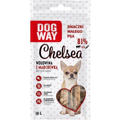Przysmak dla psa DOGWAY Chelsea Wołowina z marchewką 54 x 50 g