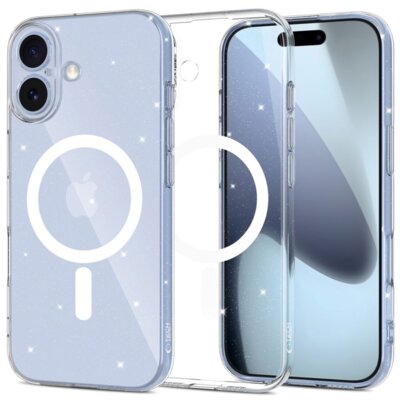 Etui TECH-PROTECT Flexair MagSafe do Apple iPhone 17 Przezroczysto-brokatowy