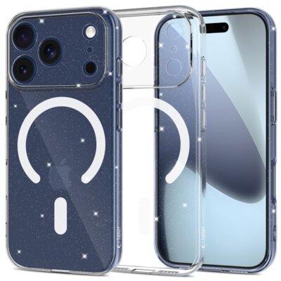 Etui TECH-PROTECT Flexair MagSafe do Apple iPhone 17 Pro Przezroczysto-brokatowy