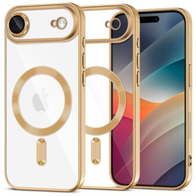 Etui TECH-PROTECT MagFlex MagSafe do Apple iPhone Air Przezroczysto-złoty (błyszczący)