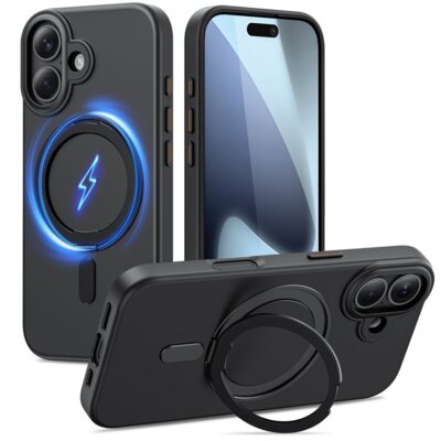 Etui TECH-PROTECT MagRing MagSafe do Apple iPhone 17 Czarny Mat
