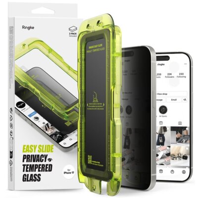 Szkło prywatyzujące RINGKE Easy Slide do Apple iPhone 17 (2 szt.)