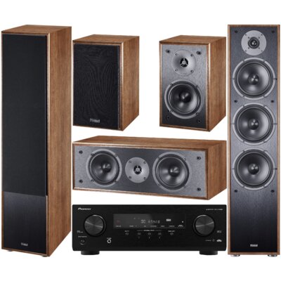 Kino domowe PIONEER VSX-535DAB + MAGNAT Monitor S70 + S10 B + S12C Orzech