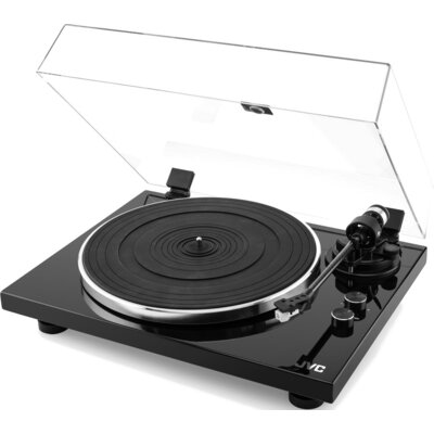 Gramofon JVC AL-E534B Czarny, Manualny, Napęd paskowy, Bluetoothn Przedwzmacniacz gramofonowy, Prędkość odtw. 33 1/3,45 obr./min