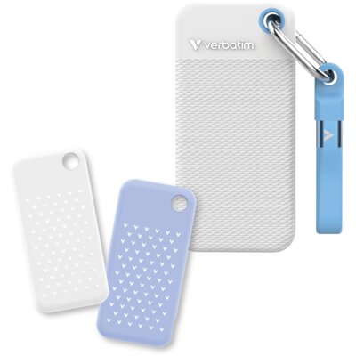 Dysk VERBATIM Pocket 1TB SSD Biało-jasnoniebieski