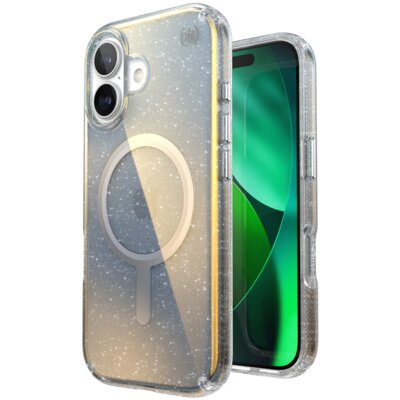 Etui SPECK Presidio Lux MagSafe do Apple iPhone 17 Przezroczysto brokatowy
