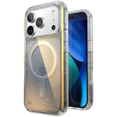 Etui SPECK Presidio Lux MagSafe do Apple iPhone 17 Pro Przezroczysto brokatowy