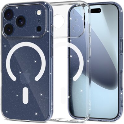 Etui TECH-PROTECT Flexair MagSafe do Apple iPhone 17 Pro Max Przezroczysto-brokatowy