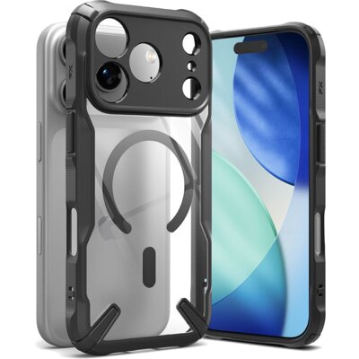 Etui RINGKE Fusion X Magnetic MagSafe do Apple iPhone 17 Pro Max Przezroczysto-czarny