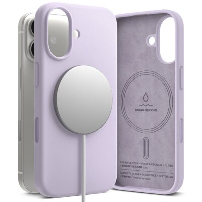 Etui RINGKE Silicone MagSafe do Apple iPhone 17 Fioletowy