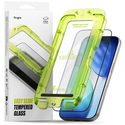 Szkło hartowane RINGKE Easy Slide do Apple iPhone 17 Pro Max Czarny (2 szt.)