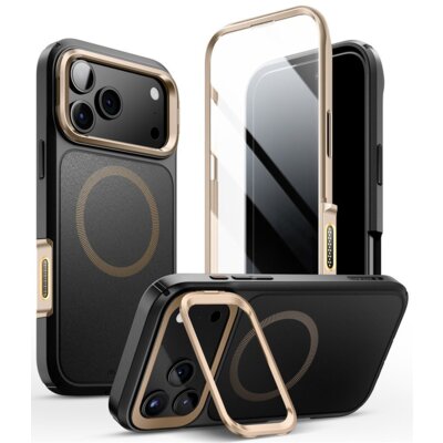 Etui SUPCASE Iblsn Ares Flip Mag Magsafe do Apple iPhone 17 Pro Złoty