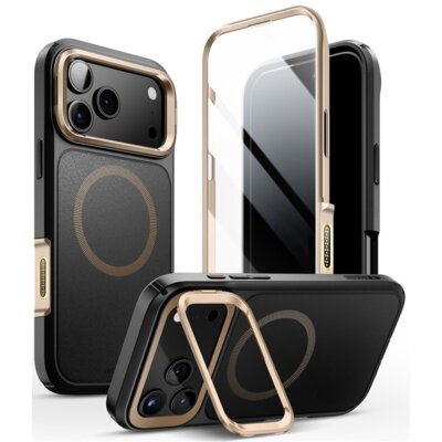 Etui SUPCASE Iblsn Ares Flip Mag MagSafe do Apple iPhone 17 Pro Max Złoty