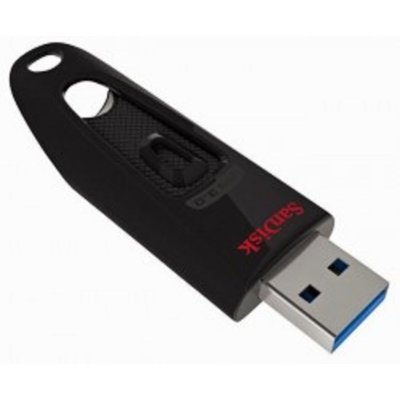 Pendrive SANDISK Cruzer Ultra 64GB, USB 3.2 Gen. 1 (USB 3.0), Odczyt 100 Mb/s, Zapis 40 Mb/s