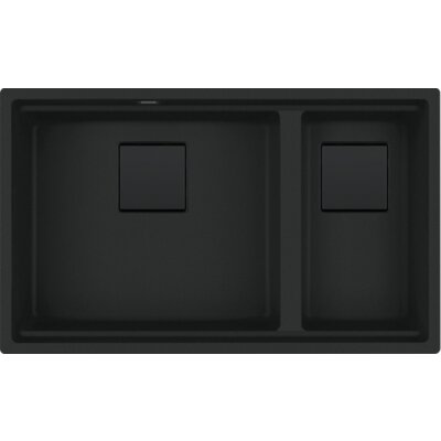 Zlewozmywak półtorakomorowy FRANKE Kanon KNG 160-46-21 125.0721.162 Czarny mat 46x76