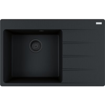 Zlewozmywak jednokomorowy z ociekaczem FRANKE Centro CNG 611-78 TL 114.0693.565 Czarny-mat 50x78
