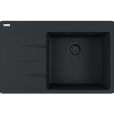 Zlewozmywak jednokomorowy z ociekaczem FRANKE Centro CNG 611-78 TL 114.0693.564 Czarny-mat 50x78