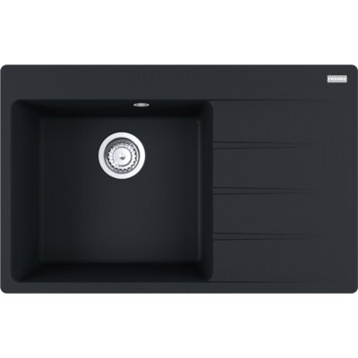 Zlewozmywak jednokomorowy z ociekaczem FRANKE Centro CNG 611-78 TL 114.0633.145 Czarny matowy 50x78