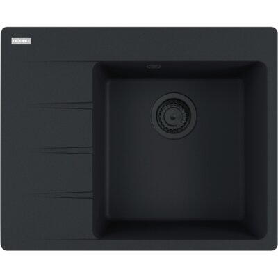 Zlewozmywak jednokomorowy z ociekaczem FRANKE Centro CNG 611-62 TL 114.0693.566 Czarny mat 50x62
