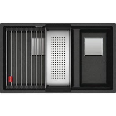 Zlewozmywak półtorakomorowy FRANKE Kanon KNG 160-46-21 125.0528.636 Onyx 46x76