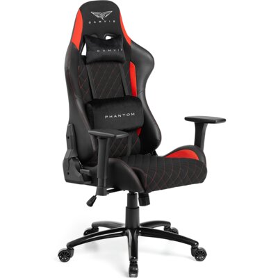 Fotel GAMVIS Phantom Large Czarny (czerwone elementy)