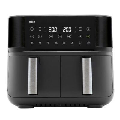 Air Fryer Frytkownica beztłuszczowa BRAUN TD3030.IBK 8l z podwójnym koszem 8 automatycznych programów