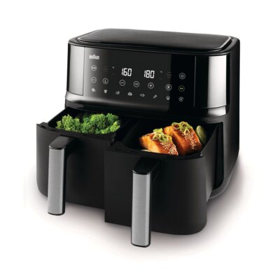 Air Fryer Frytkownica beztłuszczowa BRAUN TD3030.IBK 8l z podwójnym koszem 8 automatycznych programów