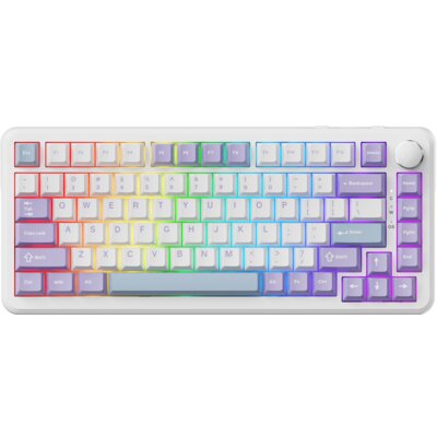 Klawiatura AJAZZ AK820 Max Biało-fioletowo-niebieski
