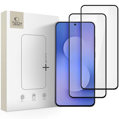 Szkło hartowane TECH-PROTECT Glass Fit+ do Samsung Galaxy S25 FE Czarny (2 szt.)