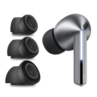 Nakładki na słuchawki TECH-PROTECT Ear Tips do Samsung Galaxy Buds 3 Pro Grafitowy (3 pary)